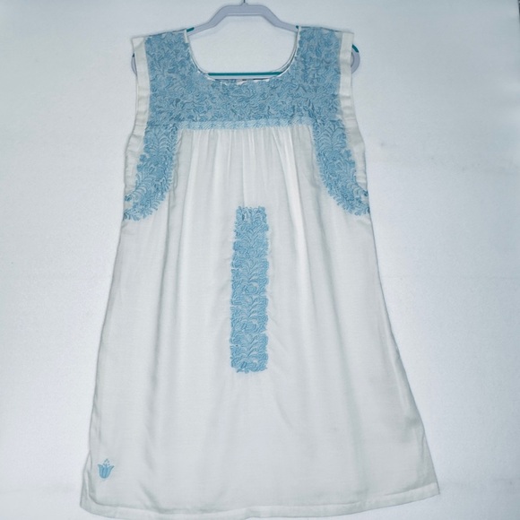 J. Marie Willow Dress embroidered linen resort wear size small - Picture 1 of 11